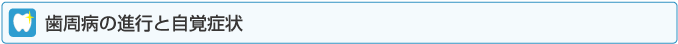 歯周病の進行と自覚症状